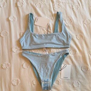 Bond-eye Sky Blue Reversible Bikini Set